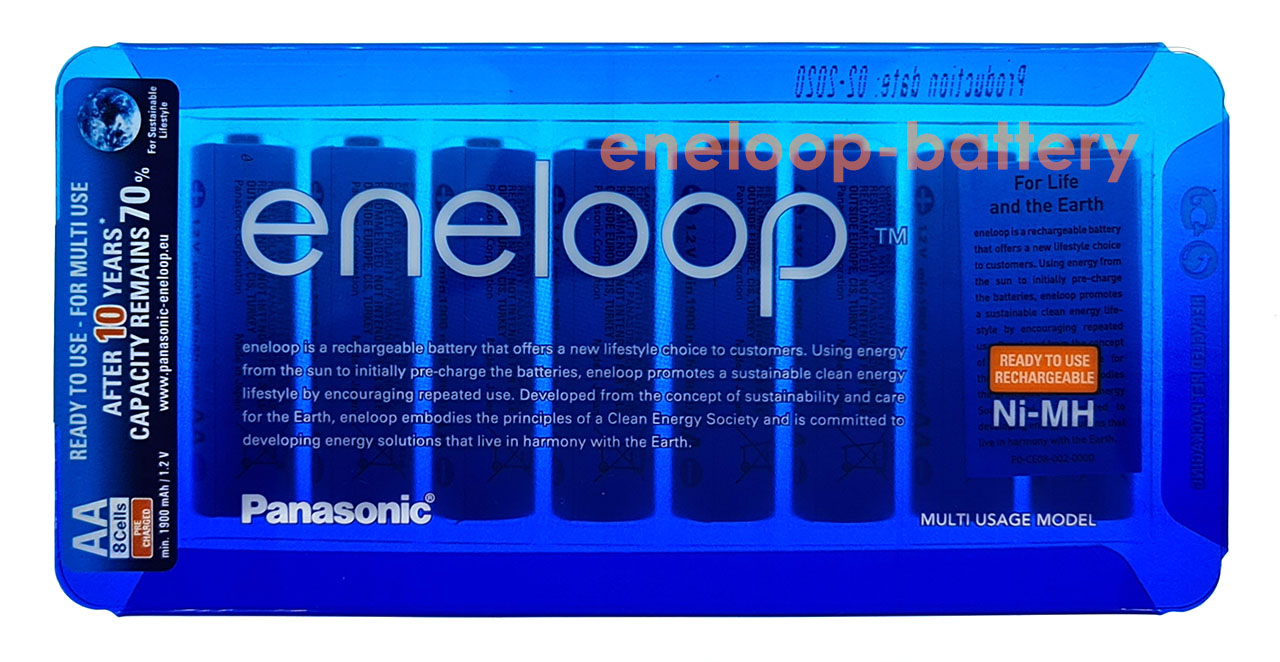 AA Panasonic Eneloop 2000mah BK-3MCCE 8LE Sliding Pack