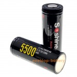 Акумулятор 26650 Soshine 5500mah 3.7V із захистом
