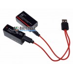 USB акумулятор Крона Li-Ion Soshine 9V 500mah з портом Type-C для заряджання та індикатором рівня заряду