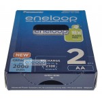 2 акумулятори AA Panasonic Eneloop 2000 mah BK-3MCDE/2BE в картонній еко-упаковці EcoBox