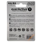 Пальчикові АА акумулятори EverActive 2600 mah - 4 шт. в блістері