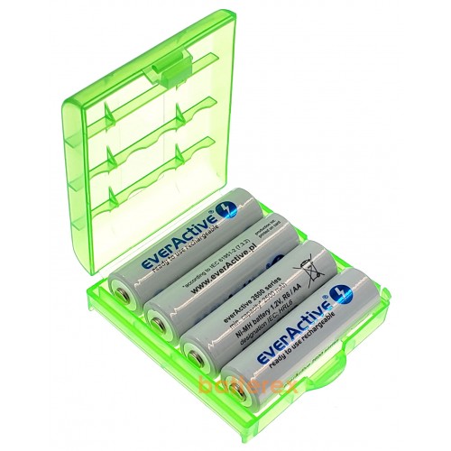 Пальчикові АА акумулятори EverActive 2600 mah - 4 шт. в пластиковому боксі