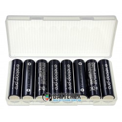 AA Panasonic Eneloop Pro 2600 mah BK-3HCDE - 8 шт. у пластиковому боксі - 2023 рік