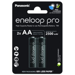 AA Panasonic Eneloop Pro 2600 mah BK-3HCDE/2CP EcoBox - 2 шт в картонній еко-упаковці - 2023 рік