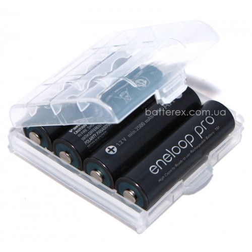 Акумулятор AA Panasonic Eneloop Pro 2600 mAh BK-3HCDE - 4 шт. в пластиковому боксі
