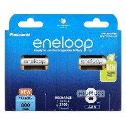 AAA Panasonic Eneloop 800 mah BK-4MCDE/8BE EcoBox - 8 шт в картонній еко-упаковці - 2021 рік