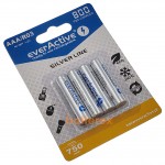 AAA EverActive 800 mah Silver Line - 4 акумулятори в блістері