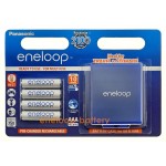 AAA Panasonic Eneloop 800 mah BK-4MCCE/C4BE - упаковка в блистере 4 аккумулятора + фирменный бокс Eneloop
