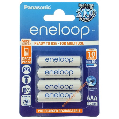 AAA Panasonic Eneloop 800mah BK-4MCCE/4BE - 4 шт. в картонном блистере