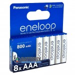 8 акумуляторів AAA Panasonic Eneloop 800 mah BK-4MCDE 8HH New EcoBox в картонній еко-упаковці 2023 року