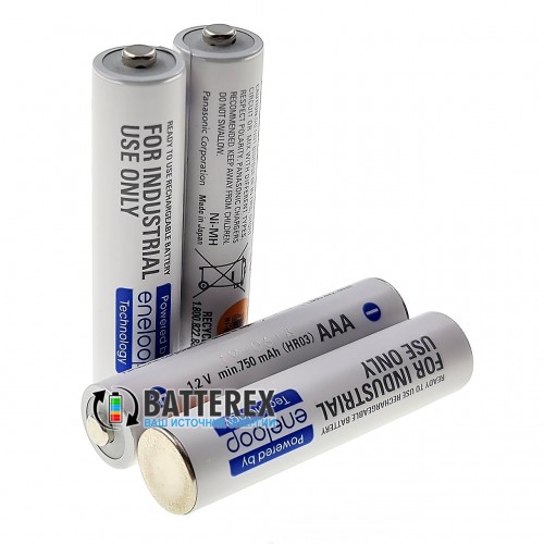 Акумулятор промислова серія AAA Panasonic Eneloop Industrial 800 mah BK-4MCCF оригінал