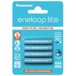 AAA Panasonic Eneloop Lite 600 mah BK-4LCCE/4BE  - 4 аккумулятора в блистере