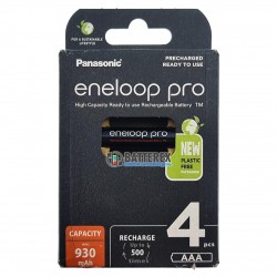 AAA Panasonic Eneloop Pro 980 mah BK-4HCDE/4BE EcoBox - 4 шт в картонній еко-упаковці - 2022 рік
