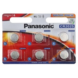 Батарейка літієва CR2025 Panasonic Lithium Power 3V - упаковка 6 шт.