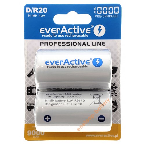 Акумулятор R20 D Everactive 10000 mah Ready to use від 1 шт.