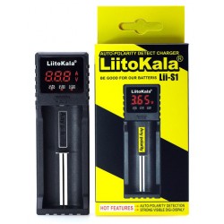 LiitoKala Lii-S1 - зарядний пристрій на 1 акумулятор Ni-MH/Li-ion/LiFePO4 з дисплеєм та вибором струму заряду 0.5A/1A