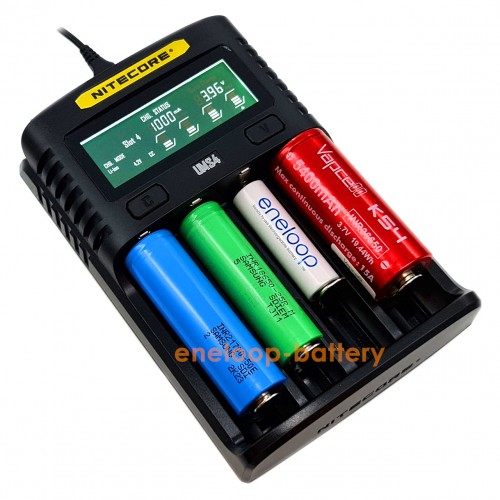 Швидка універсальна зарядка Nitecore UMS4 на 4 канали зі струмом заряду до 3А та підключенням через USB