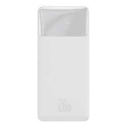 Повербанк Baseus Bipow PPDML-N02 30000mAh 20W White з функціями швидкого заряду QC 3.0 та PD