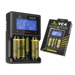 XTAR VC4 - зарядний пристрій для Li-Ion та Ni-MH (AA, AAA, C, D) акумуляторів