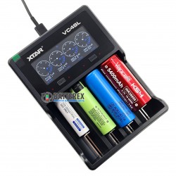 XTAR VC4SL - зарядний пристрій для акумуляторів Li-Ion та NiMH із підтримкою довгих акумуляторів 21700 із захистом - Оригінал - гарантія 12 місяців